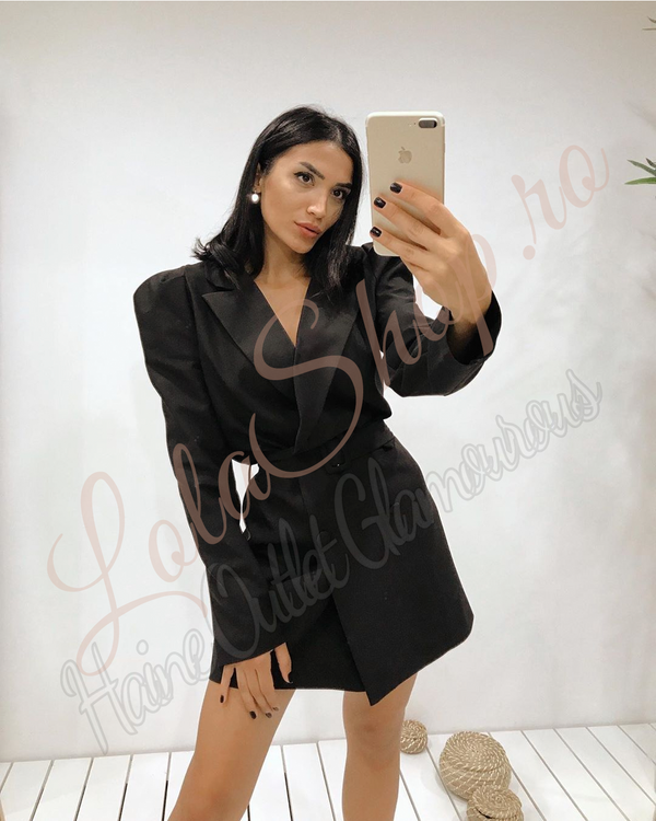 Rochie Sacou Negru R0012